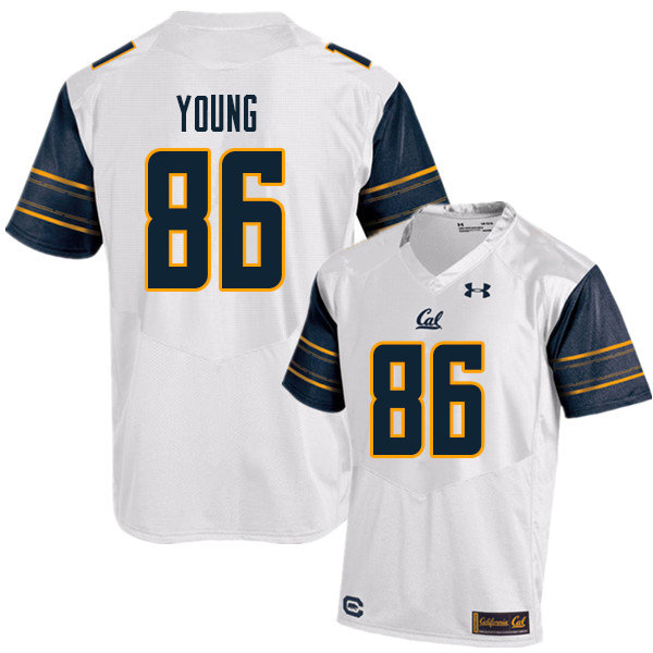 Men #86 Monroe Young Cal Bears UA College Football Jerseys Sale-White - Click Image to Close